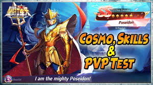 The cosmos function is unlocked at level 21. Rank Ss Poseidon Cosmo Up Skills Pvp Test Saint Seiya Awakening Youtube