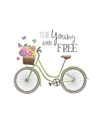 To Be Young And Free Nursery Bicycle Print Watercolor Etsy Bicycle Print Bicycle Nursery Prints
