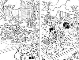 Plus, it's an easy way to celebrate each season or special holidays. Super Hero Squad Protecting Kid On Playground Coloring Page Netart