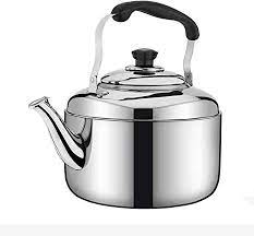 Whistling Tea Kettle Stainless Steel Ergonomic Heat Resistant Handle Suitable For Stove Top Large Capacity Teapot Co In 2021 Whistling Tea Kettle Tea Kettle Tea Pots