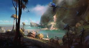 Azure Cove An Art Print By Lane Brown Concept Art World Art Concept Art