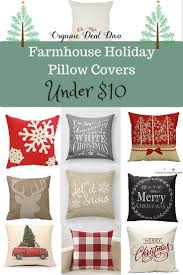 Holiday Farmhouse Pillow Covers Under 10 Holiday Pillows Covers Holiday Pillows Farmhouse Decorative Pillows