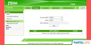 Password terbaru ada di password zte f609. Zte F660 Access Control List