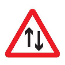 Two Way Traffic Sign Sometimes You Ll See A Red Triangular Sign With Two Black Arrows Pointing In Opposite Blogging Basics Two Way Traffic Sign Traffic Signs
