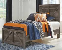 The wynnlow bedroom set is sure to win your heart with its daring designer take on modern rustic. Ashley Wynnlow Gray Twin Crossbuck Panel Bed On Sale At Spokane Furniture Company Serving Spokane Post Falls Coeur D Alene Wa Spokane Valley Post Falls And Coeur D Alene Id