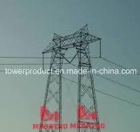 Megatro 800kv Single Circuit Tangent Vertical Transmission Line Tower