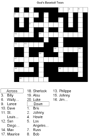 The pharisees stand on street corners and pray for _____. Baseball Crossword Puzzle God S Baseball Team Printable Version