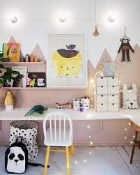 Fun Study Corners To Spark The Imagination Graphic Wall Art Twinkly Lights Pops Of Color And Fun Pill Baby Room Decor Kid Room Decor Kids Room Inspiration