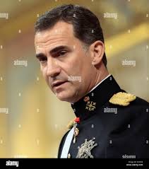Madrid, Espagne. 19 Juin, 2014. Nouveau Roi Felipe VI d'Espagne apparaît  sur le balcon du Palais Royal, à Madrid, Espagne, 19 juin 2014. Photo :  Albert Nieboer/pre//PAS DE SERVICE DE FIL/dpa/Alamy Live