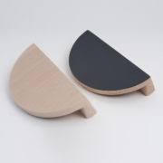 Each half moon is made out of solid brass, then carefully. Cabinet Wooden Pulls