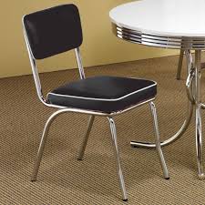 How many pz do you want. Coaster Cleveland Chrome Plated Side Chair With Black Cushion Rife S Home Furniture Dining Side Chairs