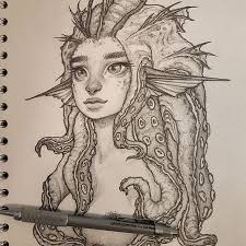 My Take On Mermay Really Enjoyed Making This One Mermay Drawing Pencil Doodle Mermaid Sketchbook Sketch Ins Art Sketches Fantasy Drawings Drawings