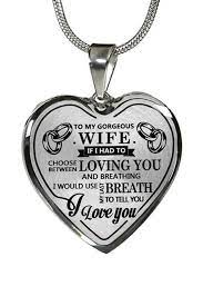 Footwear, personal care, perfumes, jewelry & bijouterie , makeup. Beautiful To My Wife Necklace From Husband Best Gift For Birthday Graduation Military Wedding Wif Christmas Gifts For Wife Wife Necklace Happy Wife Quotes