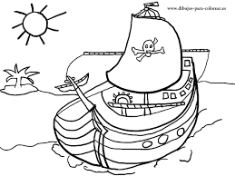 Barco Pirata Para Colorear