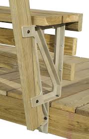 Paint your deck bench with colorful exterior stain or create a rustic seat from pallets or a log that weathers to a beautiful aged patina. Sand Dekmate Build A Bench Deck Bench Brackets Set Of 2 Black Walmart Com Walmart Com
