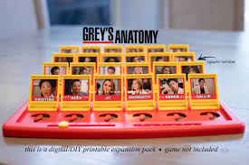Jetzt heißt es die passenden hochzeitskleider auszusuchen bzw. Guess Who Game Printable Files Grey S Anatomy Version Etsy