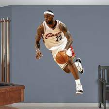 Lebron James Throwback Cleveland Cavaliers Nba Sports Wall Decals Cleveland Cavaliers Basketball Bedroom