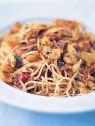 Spaghetti With Anchovies Dried Chilli And Pangritata Recipe With Images Anchovies Jamie Oliver Recipes Stuffed Peppers