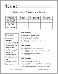 First Grade Verb Tenses Worksheet Verb Activities For First Grade Past Tense Worksheet Verb Worksheets