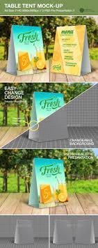Download Table Tent Mockup Graphics Designs Templates