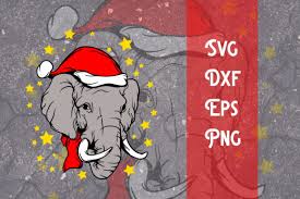 Download Christmas Elephant Santa Elephant Svg Graphic By Dadan Pm Creative Fabrica SVG Cut Files