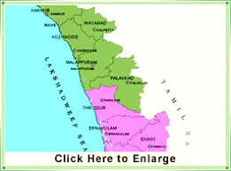 Kerala has a total area of 38,863 sq km and has a population of 33,406,061. Kerala Map Kerala India Map Maps Of Kerala Kerala Road Map District Map Kerala