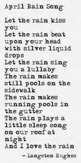 Langston Hughes Words Rain Quotes April Rain