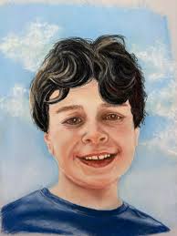 A recent pastel portrait finished for the winner of Barry community choir  spring raffle