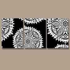 Bedroom Wall Diy Black And White Wall Decor Medallion Canvas Wall Art Trendy Wall Art Diy Canvas Art Bedroom Art