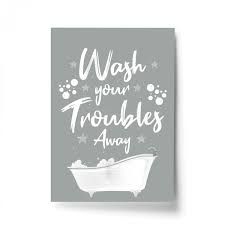 Check spelling or type a new query. Bathroom Print Funny Grey And White Theme Bathroom Wall Art