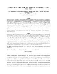 Interpretasi bahasa, keterampilan menghitung dan menulis, kemampuan konstruksional •pengujian status mental bisa digunakan klien yg beresiko delirium. Http Journal Uinjkt Ac Id Index Php Jp3i Article Download 9320 Pdf