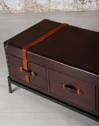 Brancaster aluminum coffee table with drawer by acme furniture (2) $1,074$1,540. Trunk Coffee Table Leather Coffee Table With Drawers Akku Art Exports