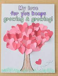 Holiday crafts don't have to be expensive. Heart Tree Craft For Kids Valentine S Day Valentines For Kids Valentine Crafts For Kids Valentine Day Crafts