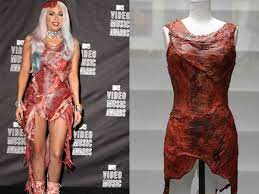 But this one is different since it's now beef jerky—we're mtv: What Lady Gaga S Meat Dress Looks Like Today 9celebrity