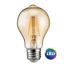 Buying the correct lighting doesn't have to be complicated. Philips 60 Watt Equivalent A19 Dimmable Indoor Outdoor Vintage Glass Edison Led Light Bulb Amber Warm White 2200k 470393 The Home Depot
