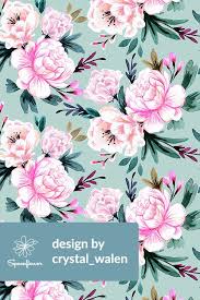 Flowers, ferns, leaves — nancy wolff. Colorful Fabrics Digitally Printed By Spoonflower Lush Floral Lt Turq Floral Pattern Wallpaper Flowery Wallpaper Cellphone Wallpaper Backgrounds