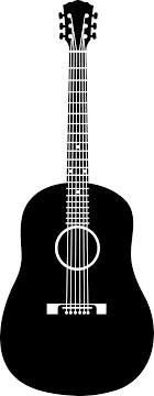 Acoustic Guitar Black Silhouette Png 3184 8188 Guitar Illustration Free Clip Art Guitar Art