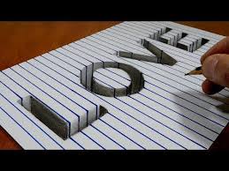 How To Draw A 3d Loch Ness Monster 3d Art Drawing Word Drawings Cool Drawings