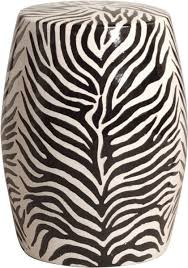Black And White Garden Stool Zebra Stool Ceramic Garden Stools Garden Stool Black Decor