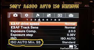 This way you can set your desired shutter speed and minimum f stop for some depth of field that you may need, and have the iso pick up the difference. Set Minimum Shutter Speed With Auto Iso Sony A6300 Aperture Priority Mode Sony A6300 Shutter Speed Sony
