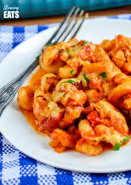 Add the pasta and spinach to the chicken pan with a little of the reserved pasta water to make more of a. Chicken Bacon And Tomato Pasta Bake Slimming World Slimming Eats
