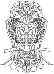 blizzard baroque owl image coloring pages embroidery designs coloriage de train locomotive
