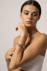 CENTOPERCENTO CACHEMIRE Bracelet with white pearl