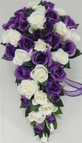 Yo cho wedding bouquet artificial silk crabapple flower bridesmaid bouquet white purple pompom eucalyptus leaf wedding supplies. Purple Silk Flowers Wedding Bouquets Off 74 Cheap Price