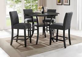 Wallace Dark Gray 5pc Counter Height Dining Set Louisville Overstock Warehouse Dining Room Table Set Counter Height Dining Table Set Counter Height Dining Table