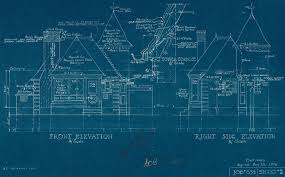 Beautiful Colour And Lines Blueprints Small House Floor Plans Cyanotype
