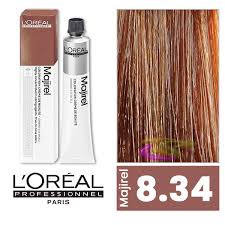 Cobertura até 100% de cabelos brancos. Coloracao Majirel 8 34 Louro Claro Dourado Cobreado 50 Ml L Oreal 7 67