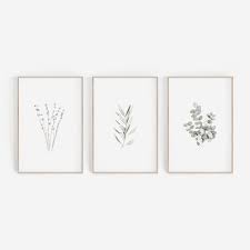 Set Of Prints Wall Art Prints Bathroom Decor Set Of 3 Prints Botanical Prints Farmhouse Decor Lavender Print Eucalyptus Print Green In 2020 Wall Art Prints Bathroom Artwork Botanical Prints