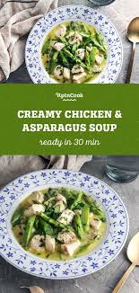 Creamy Chicken Asparagus Soup Recipe Creamy Chicken Asparagus Soup Asparagus Recipes Healthy