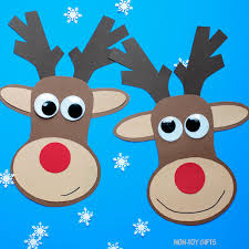 Download our free template and have some christmas fun. Paper Reindeer Craft With Printable Template Christmas Craft